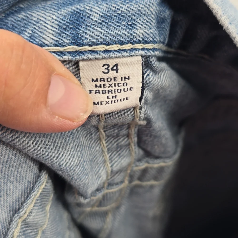 True Religion Skinny With Flap Pockets Basic Natural Blue Men's Size 34×34